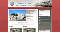 Desktop Screenshot of consulentidellavoroaq.it